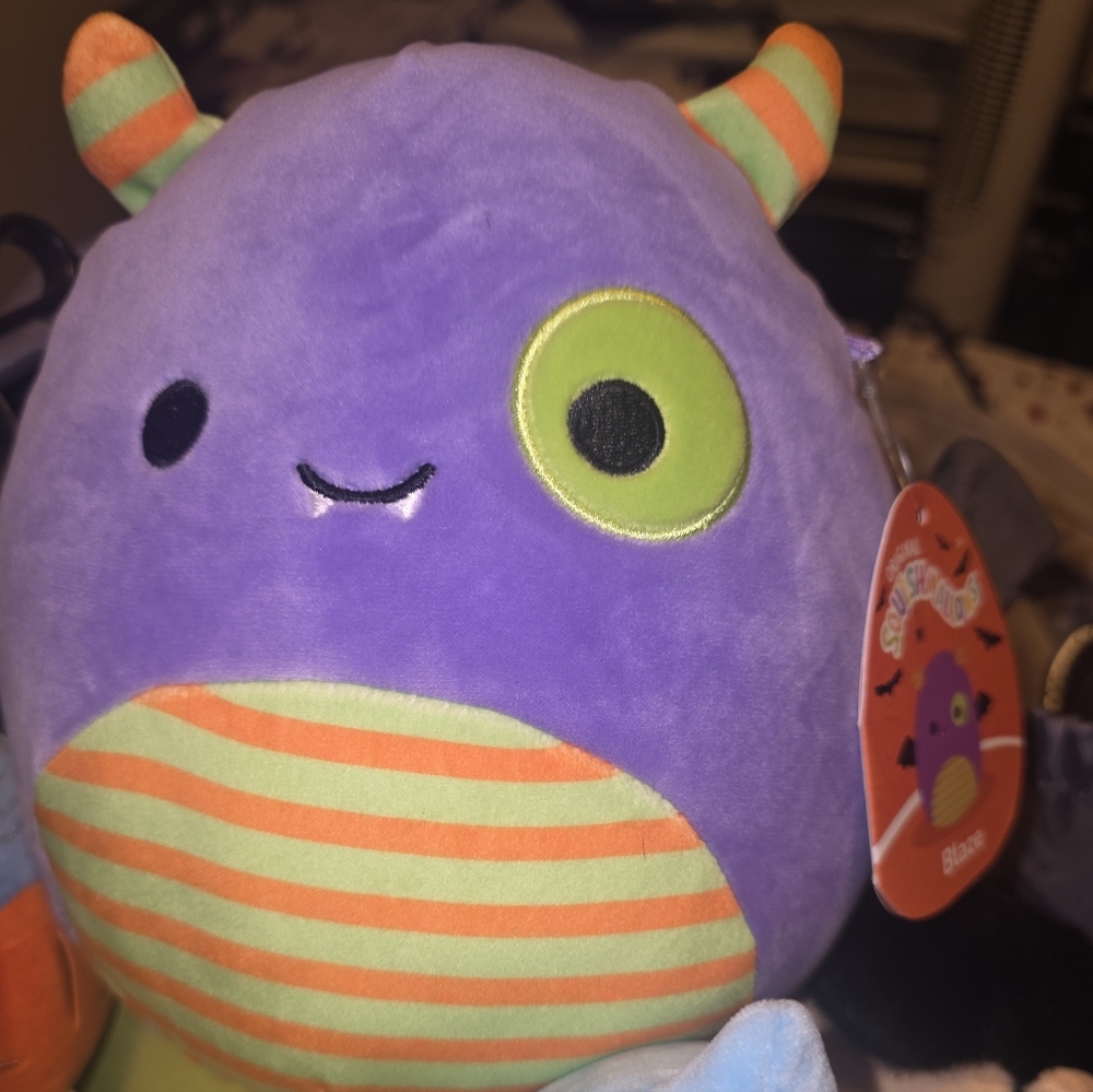 Squishmallows Purple and Green Monster Plush